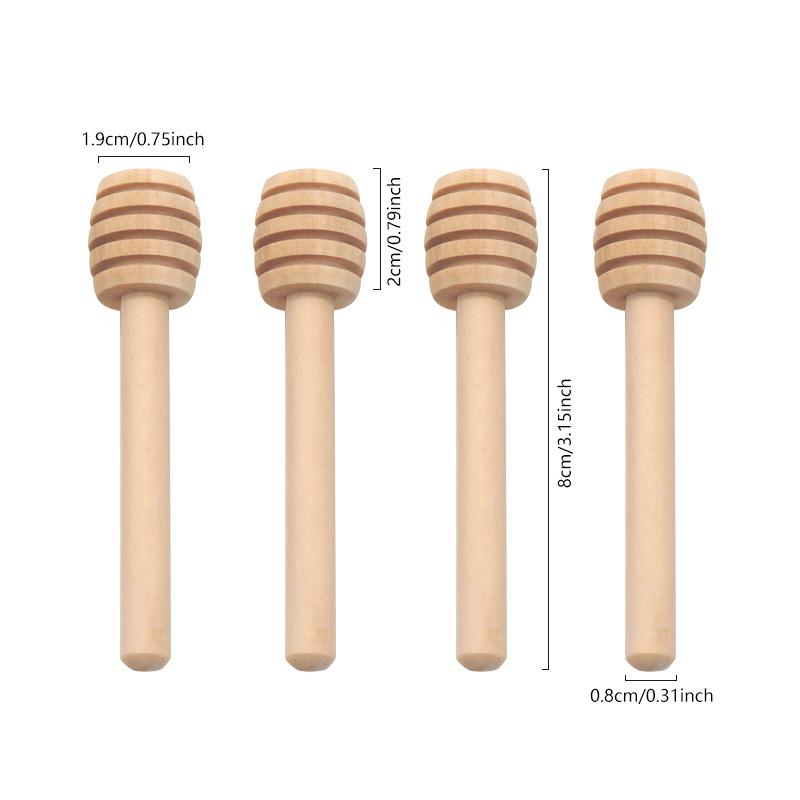 10/24/30/50/100 шт., деревянная мешалка для меда с длинной ручкой, практичная палочка для смешивания меда, банка, ложка, принадлежности для кофе, чая с молоком, кухонный инструмент