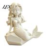 Fish Scale Texture Statue 3D Printed Mermaid Action Figure, Dark Gothic Style Figurine with Matte Black Finish, Movable Joints Minimalist Sculpture &