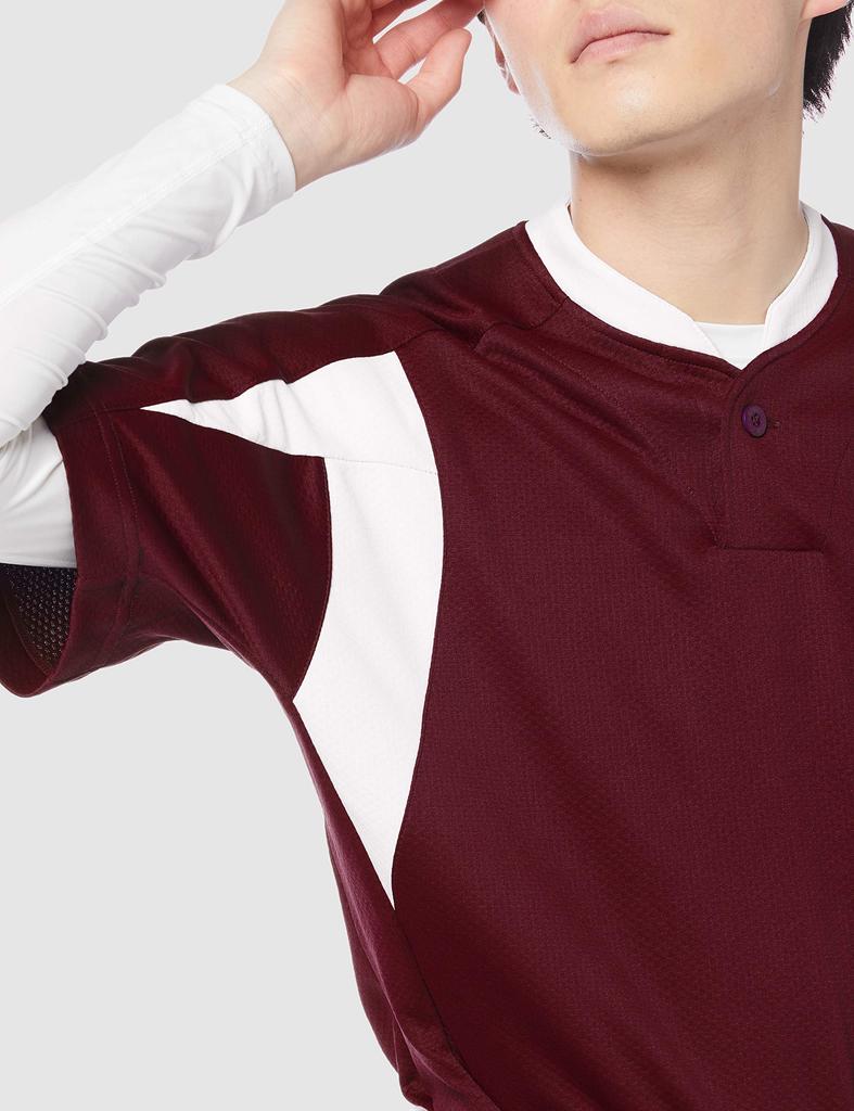 Бейсбольная форма 1 пуговица Бейсбол Красный x Белый Япония XO2 к японскому размеру [SSK] Футболка Мужская (2210) (эквивалент 4л)