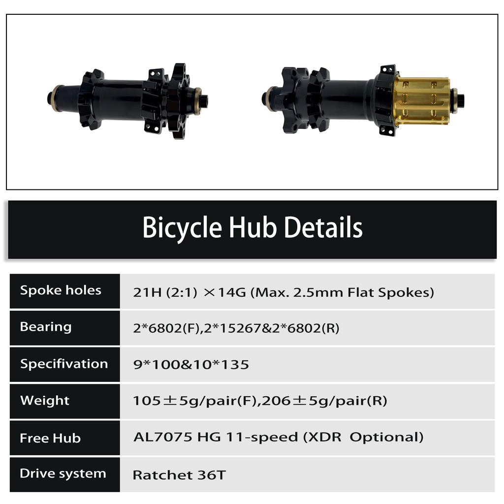 Ultra Light 311g Mini Bike Hub Center Lock Disc Brake Lacing 36T Ratchet System Quick Release QR Straight Pull Hub for HG XDR