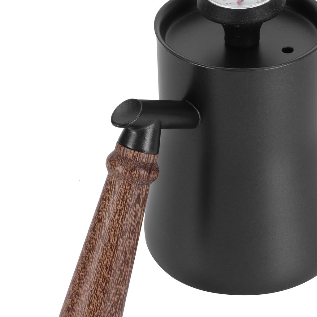 650ml Hanging Ear Hand Coffee Pot Stainless Steel Drip Type Coffeeware Tool with Thermometer