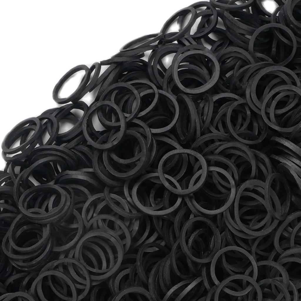 Rubber Bands mini 2000pcs rubber band black 0.5inch small Rubber Band Mini Soft Elastic Bands for Braids Diameter 13mm rubber bands for Office