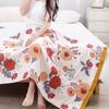 80x160cm Orange Flowers Bath Towel Pure Cotton Soft Absorbent Quick-drying Towel Beach Towel for Women,1pc