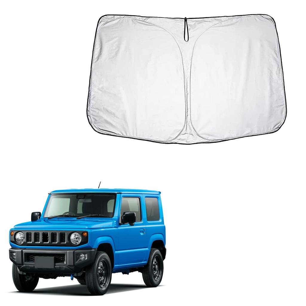Автомобильная солнцезащитная шторка для лобового стекла Suzuki Jimny JB64W JB74W Jimny Sierra JB64 JB74 Компактное хранение с сумкой-чехлом / (2018/07/01~) - Утолщенный,