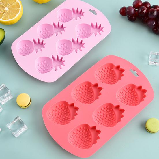 Силиконовая форма для конфет и фруктов на 6 ячеек, простая в использовании, антипригарная, для льда, безопасная для посудомоечной машины, пищевого качества, для шоколада и леденцов
