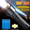 Самый мощный светодиодный фонарь высокой мощности Используйте XHP360 Перезаряжаемый Светодиодный Сильный свет Фонарь-брелок Масштабируемый Наружный фонарь для охоты