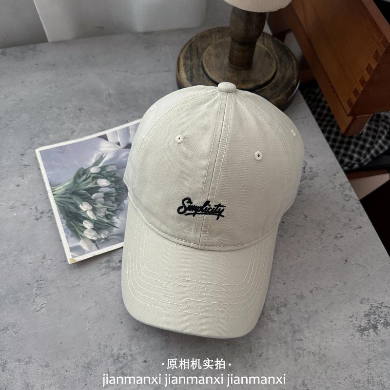 New simple letter embroidered baseball cap women's spring and summer small fresh thin hat sunshade cap