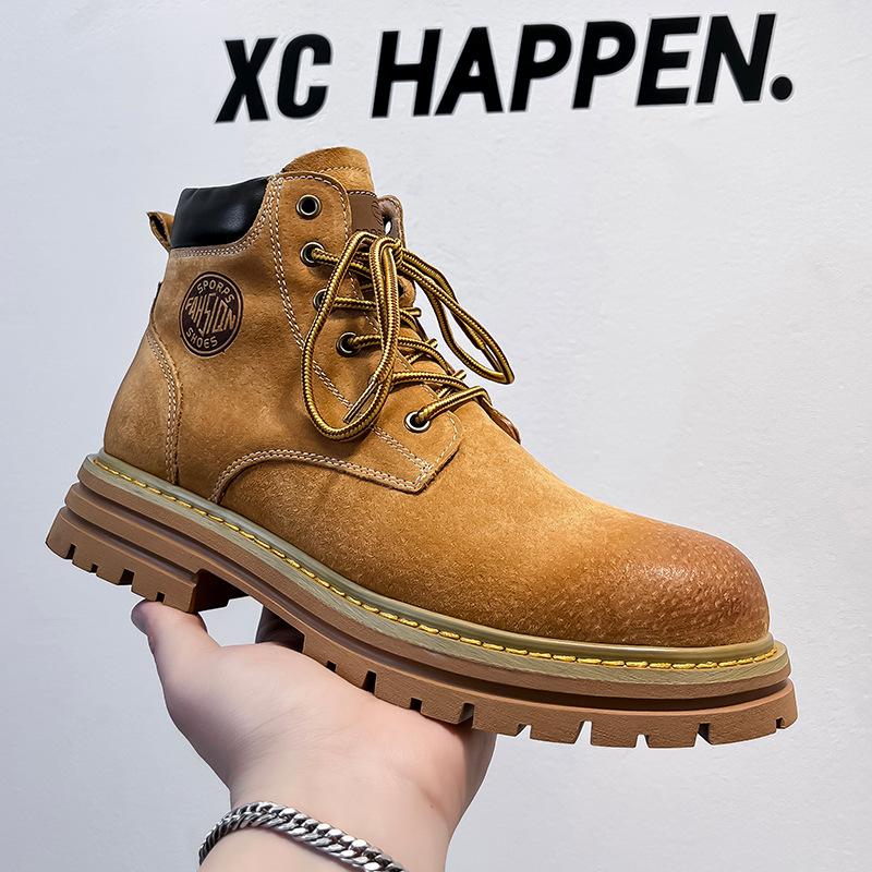 Rhubarb boots men's 2024 new Martin British style high-top kick not rotten tooling breathable spring and autumn men's shoes 2345-X