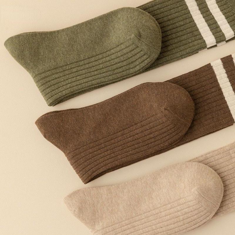 Хлопковые носки из телячьей кожи для женщин, японские носки JK, длина до колена, средние, модные, для девушек, студентов, в полоску, в стиле колледжа