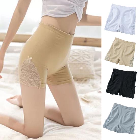 Женские защитные брюки с высокой эластичностью, поддерживающие живот, бесшовные кружевные, защищающие от воздействия окружающей среды, с высокой талией, облегающие, быстросохнущие, мини-юбка, внутренние шорты, шорты для йоги