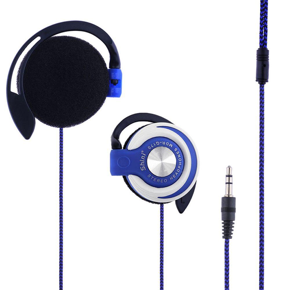 HIFI Stereo for Phones/MP3/MP4 3.5mm Plug Bass Headset Wired Headphones Ear Hanging Wired Earphone