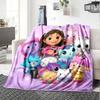 Gabby’s Dollhouse Theme Printed Blanket - Perfect for Couch, Bed, Travel & Outdoor Use | Machine Washable, Cozy & Durable.