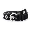 Big Buttonhole Suede Leather Belt Luxury Design Retro Waistband Women Waist Belt  Jeans Decoration