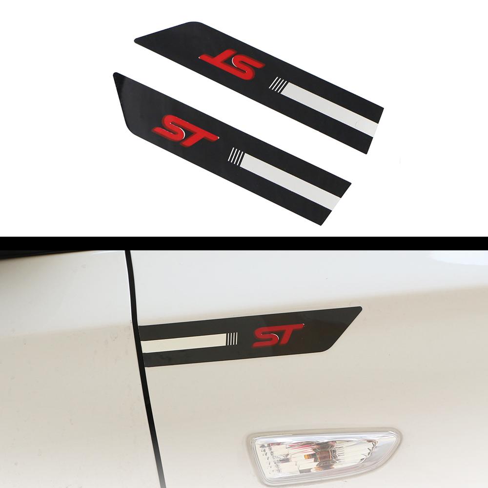 AHYU6 2Pcs Car Accessory Side Doors Blade Car Stickers for Ford Taurus Kuga Fiesta Focus Mondeo Escape St Vignale