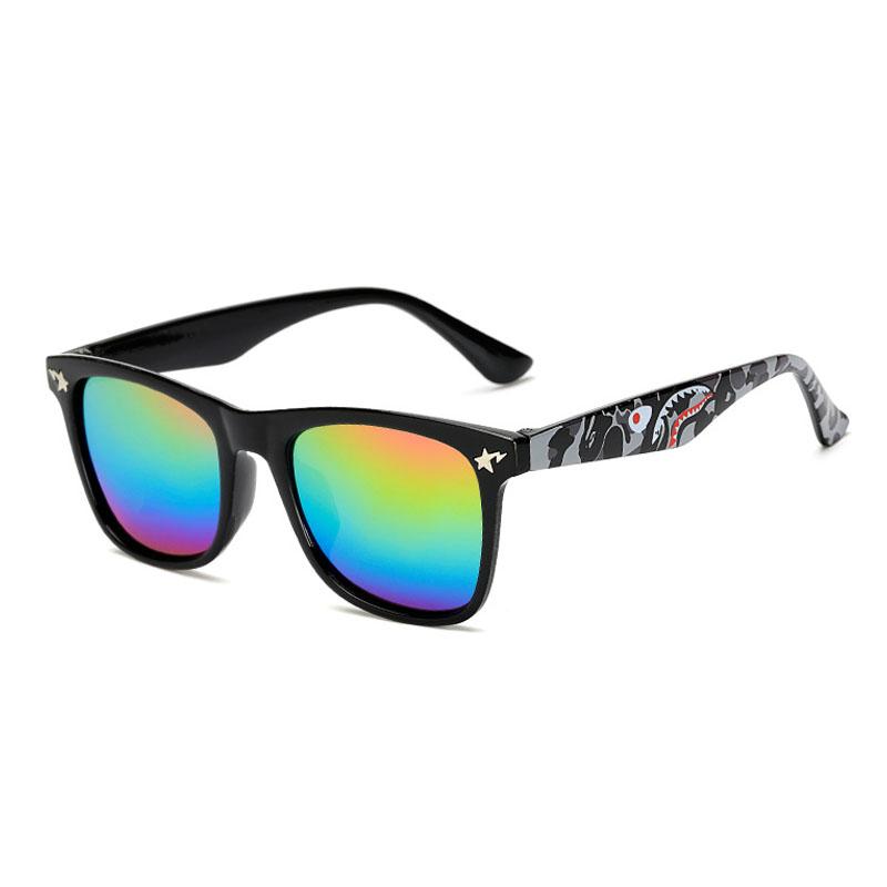 Fashion Sun Glasses UV400 Square Fashion Glasses Shades Goggles Shark Kids Sunglasses Girls Eyewear New Children Boys Cool