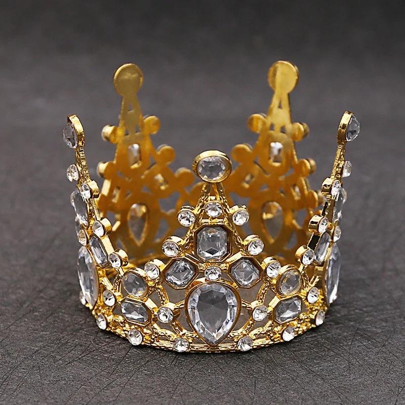 1 шт. Свадебные диадемы, хрустальная маленькая корона, украшение для выпечки торта на день рождения, декоративные украшения для головы, детские маленькие аксессуары для волос