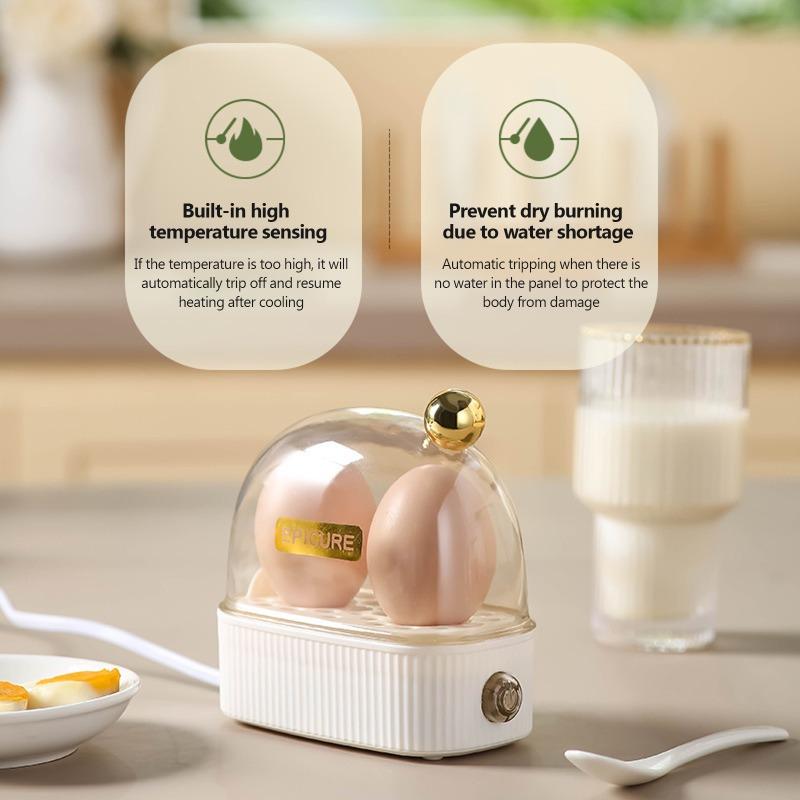 120W Electric Egg Boiler Automatic Steamer Mini Breakfast Machine Egg Cookers 2 Eggs Portable Steamer Automatic Power Off 220V