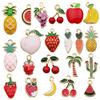 20PCS/BAG Mixed Enamel Peach Charms Sweet Style Fruit Charms Summer Kawaii Fruit Pendant for Jewelry Making Bracelets Necklace