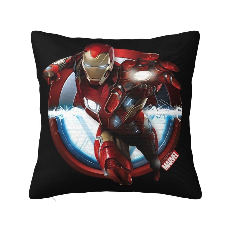 Наволочка на подушку с принтом Железного человека из фильма Marvel от Disney, 45x45 см, украшение для гостиной, роскошная подушка для стула, квадратная наволочка