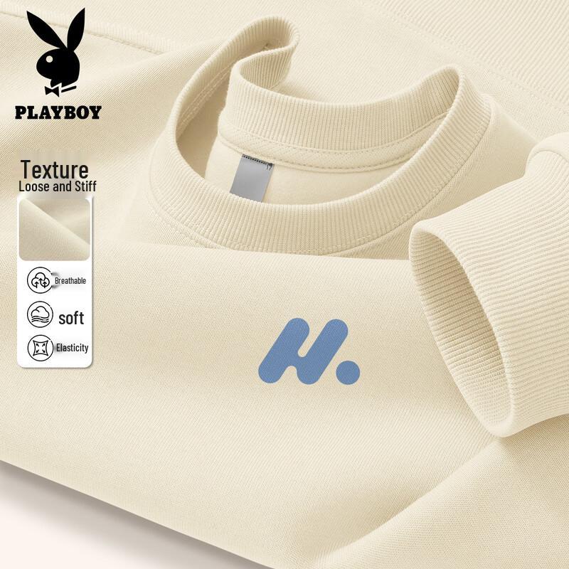 PLAYBOY Men's Retro Loose Fit Crewneck Sweatshirt