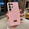 Чехол со стразами, блестками и бриллиантами для Samsung Galaxy S23 S24 S25 S26 Ultra Plus, задняя панель с металлическим логотипом, полноразмерная защитная крышка