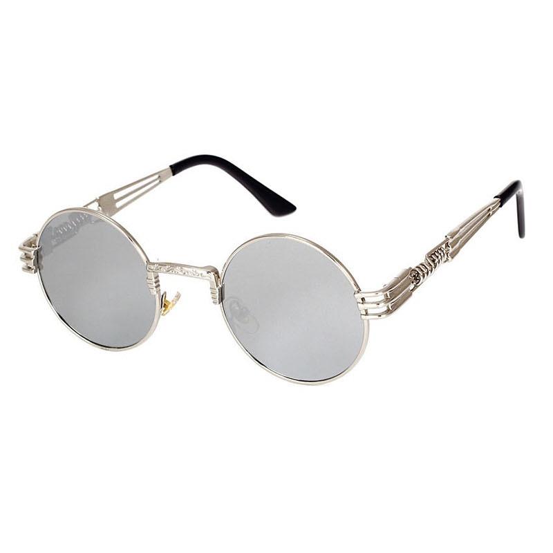 Круглые солнцезащитные очки в стиле стимпанк, солнцезащитные очки унисекс из сплава