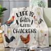 Galaxy Chicken Blanket Flannel Blanket Super Soft Warm Blanket for Living Room Bed Sofa Couch Decoration Lightweight King Twin