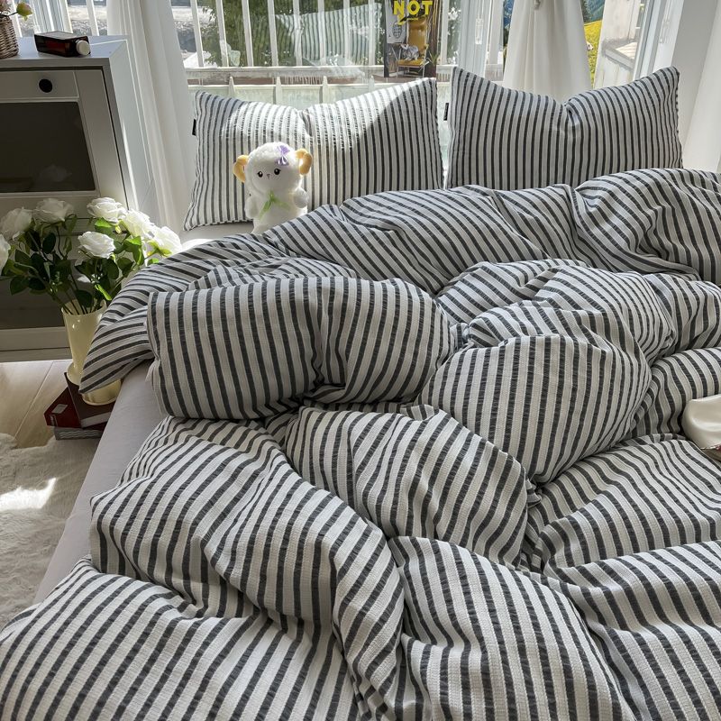 Комплекты постельного белья из хлопчатобумажного хлопка, однотонные пододеяльники из хлопка и микрофибры, плоские простыни, наволочки, мягкое постельное белье для девочек