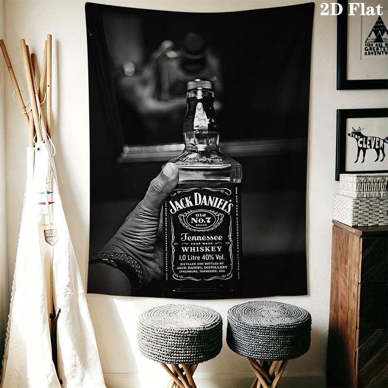 Ткань с принтом Jack Daniel'S Tennessee Whiskey Модный фон для печати Настенное покрытие Декор для дома или гостевого дома Мягкий декор Ткань для фона