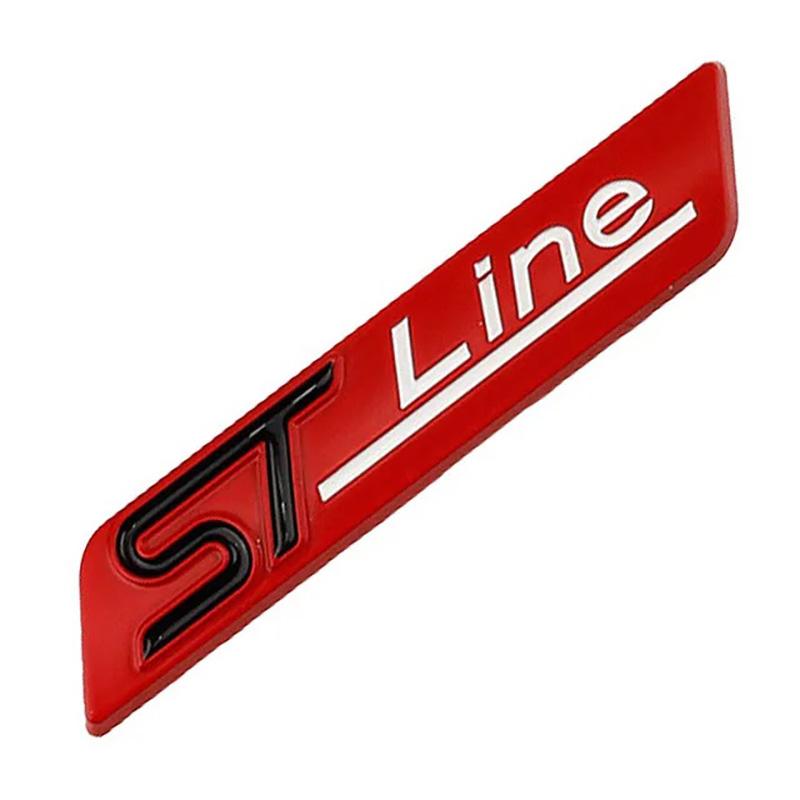 WGL2 3D Metal ST Line Logo Car Rear Trunk Badge Emblem Sider Fender Sticker For Ford STLine Focus Fiesta Mondeo Ecosport Kuga ESCAPE