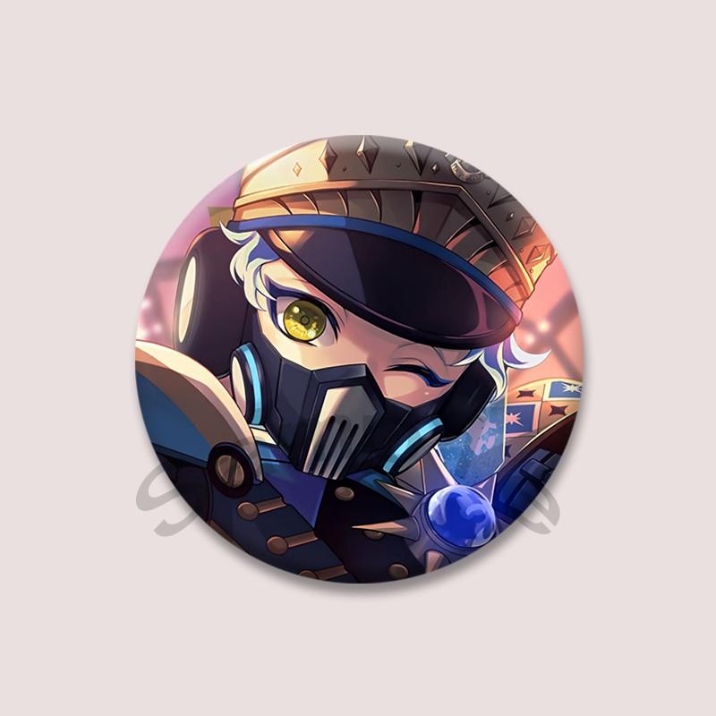 Anime Game Twisted Wonderland Soft Button Pins Tinplate Round Brooch Cartoon Badge Backpack Jacket Accessories Gifts for Friends