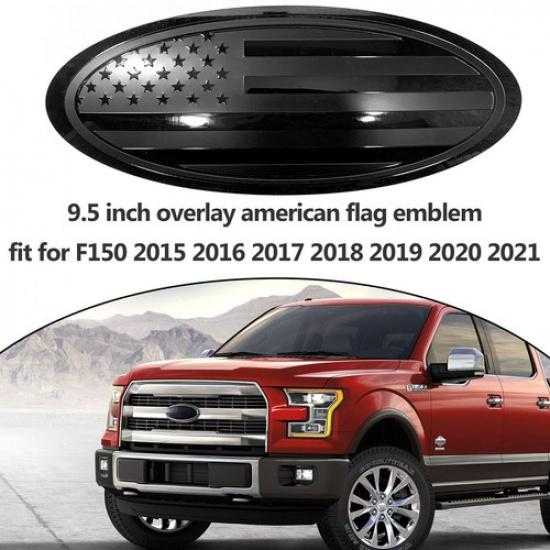 9.5 inch For 2015-2021 Ford F150 FRONT GRILL Tailgate US Flag Oval Emblem Badge