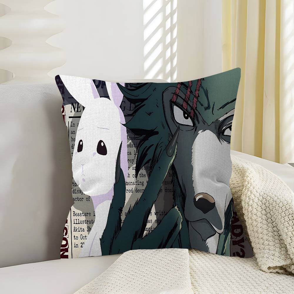 Anime B-Beastars Cushion Cover Car Throw Pillow Case For Sofa Car Christmas Gift 40X40Cm 45X45Cm