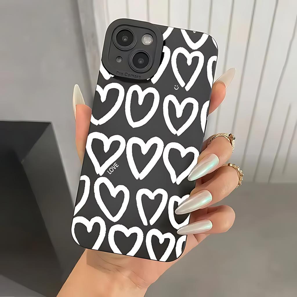 Любящий матовый чехол с принтом для iPhone 17 16e 16 15 14 13 12 11 Mini Air Pro Max X XR XSMax 8 7 6 6S Plus Силиконовый чехол