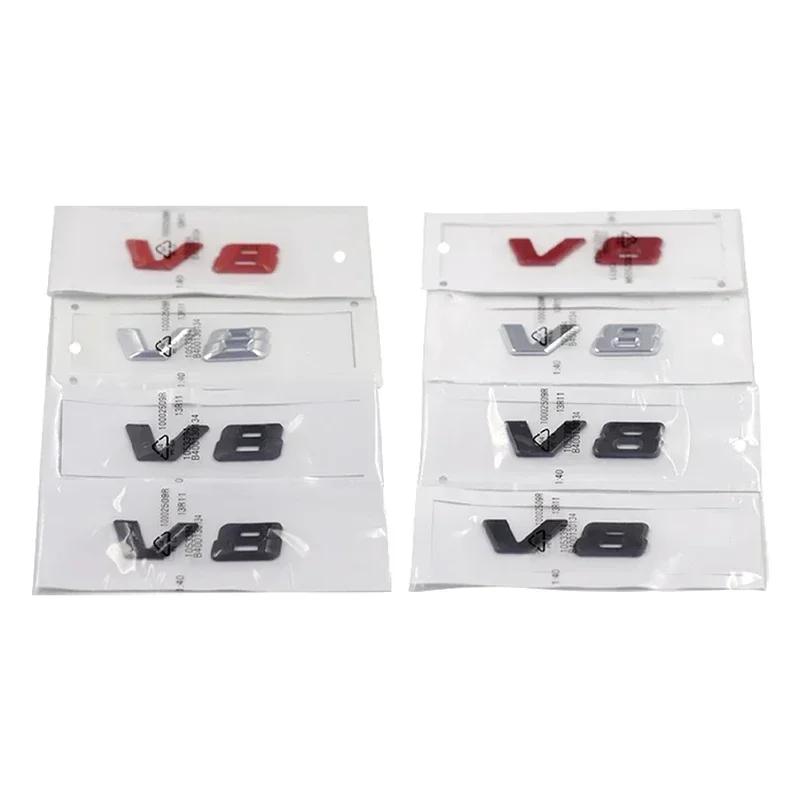 1 шт. 3D Хромированный Черный Логотип V8 Буквы Эмблема Значок Наклейка на Крыло Автомобиля Для AMG GL ML SL 500 220 C63 S500 V8 Аксессуары
