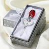 Valentine's Day Lovers' Gift X'mas Favors Souvenir Crystal Glass Rose Flower Figurines Craft Home Wedding Decoration Ornaments