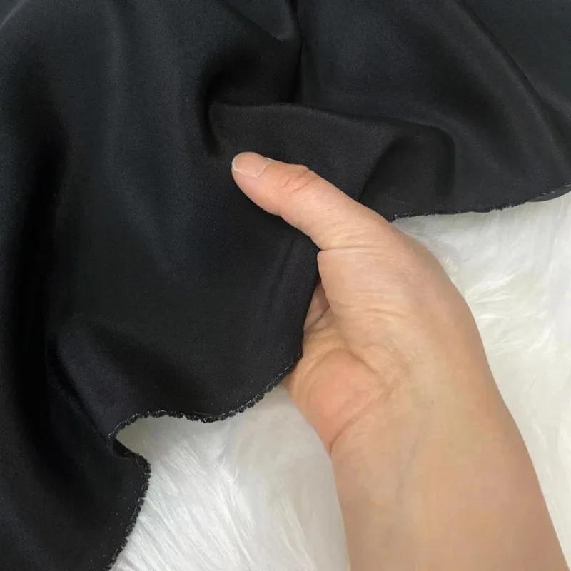 Однотонная 100% шелковая ткань Крэп де Шин 30 момми, тяжелый шелковый крэп, ткань для одежды, платьев, брюк