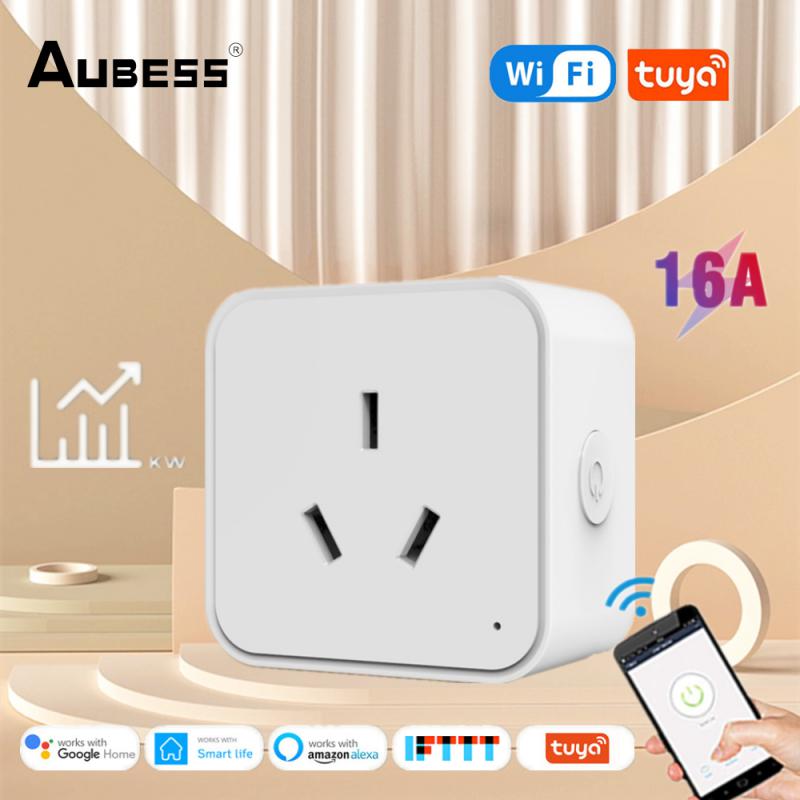 16a Tuya Zigbee Wi-Fi умная розетка с функцией монитора мощности настенная розетка адаптер голосовое управление работает с Alexa Google Assistant