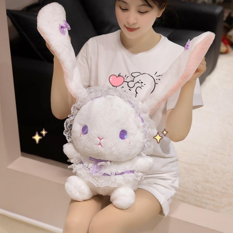 18 Cartoon Cute Lolita Rabbit Plush Doll Pillow Color Princess Rabbit Plush Toy Home Decoration Gift For Children