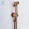 Melissa Modern Hotel Brass Rose Gold Toilet Bidet Sprayer Shattaf Set Handheld Shower Vertical Spray Water Saving Pressurized