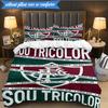 3PCS Champions Celebration Printed Soft Bedding Set,Including 1pc Duvet Cover And 2pcs Pillowcases Perfect for Bedroom, Dormitory, Fan gift