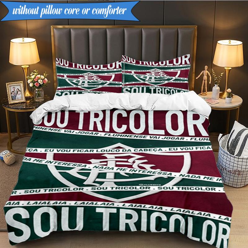 3PCS Champions Celebration Printed Soft Bedding Set,Including 1pc Duvet Cover And 2pcs Pillowcases Perfect for Bedroom, Dormitory, Fan gift