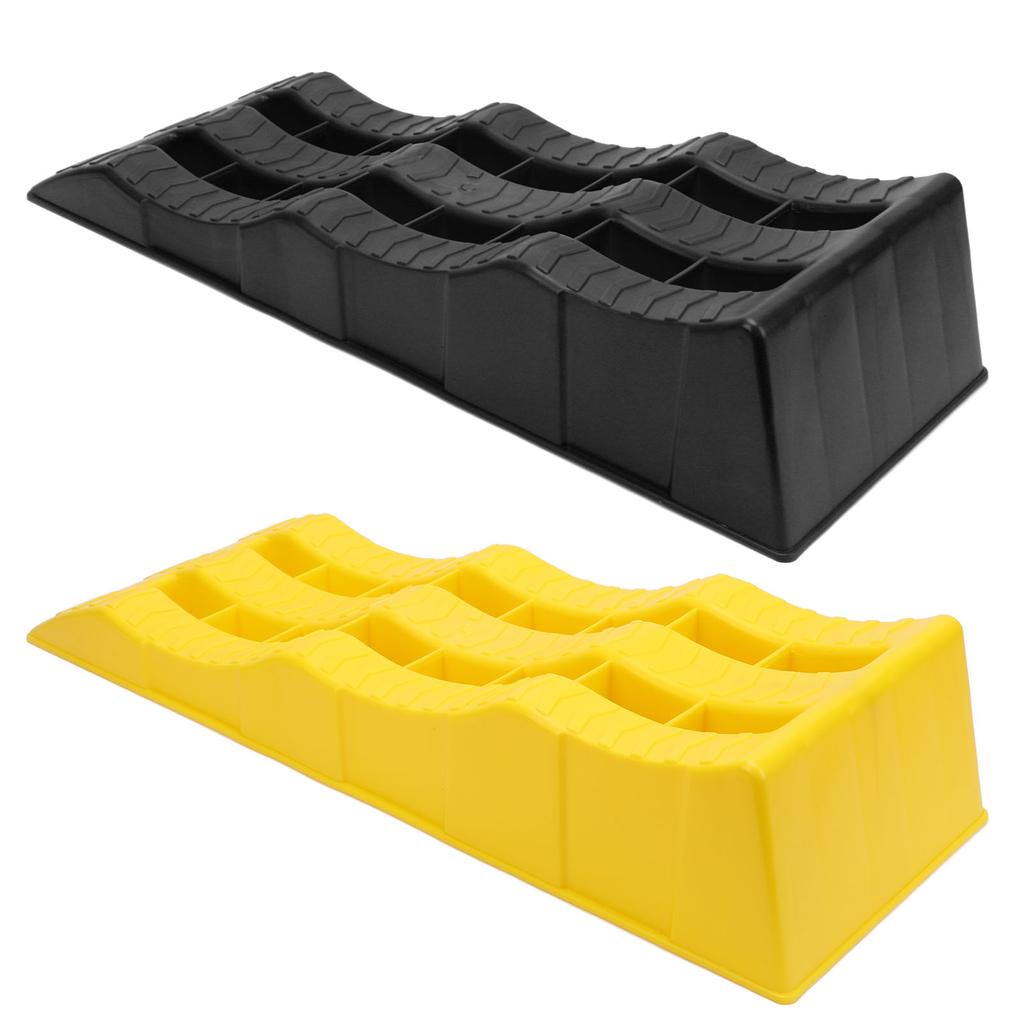 2PCS Automotive Leveling Ramp 7716LBS Capacity 3 Different Height Long Lasting Use for Travel Traile
