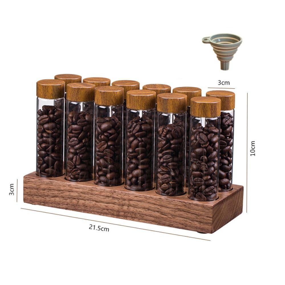 Portable Tea Tube Display Rack With Breathable Lid Tea Tube Bottle  Coffee Bean Storage
