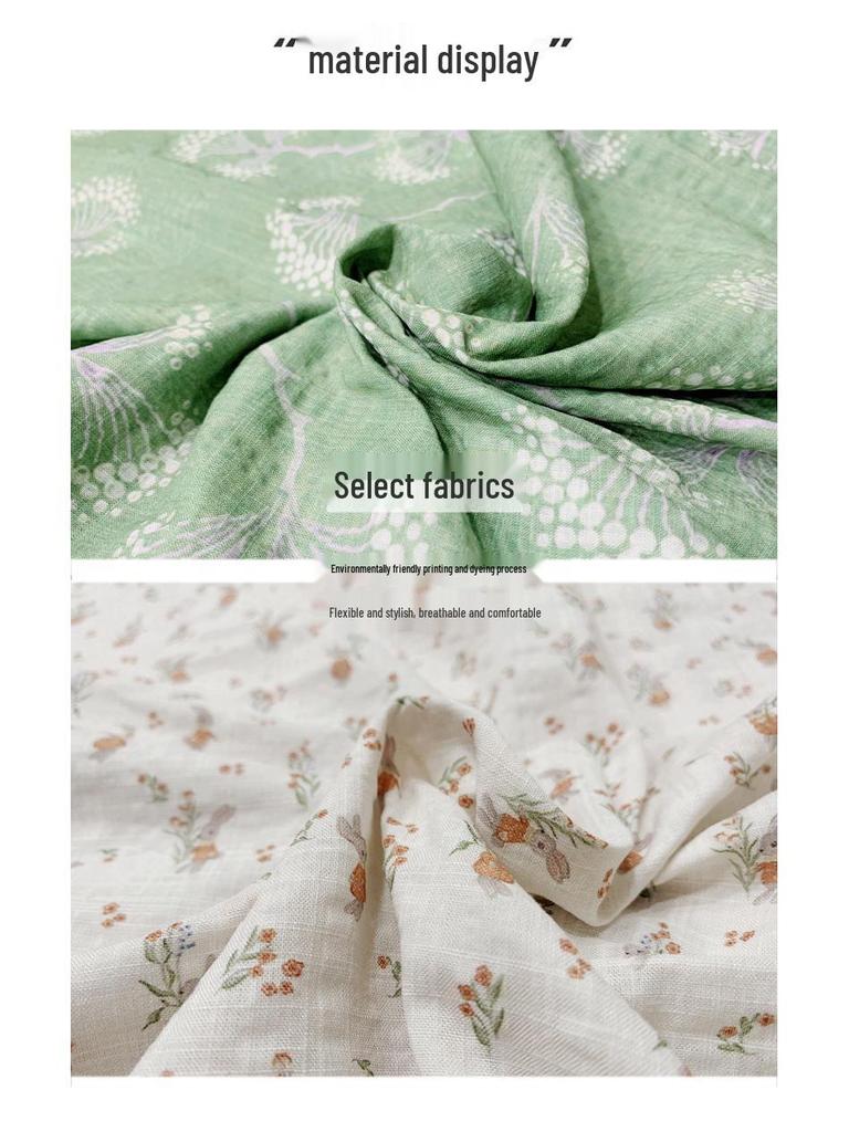 Женское летнее платье 2025 года с цветочным принтом из хлопка и льна - с коротким рукавом, приталенное, длинное, омолаживающее, модная повседневная одежда для мам