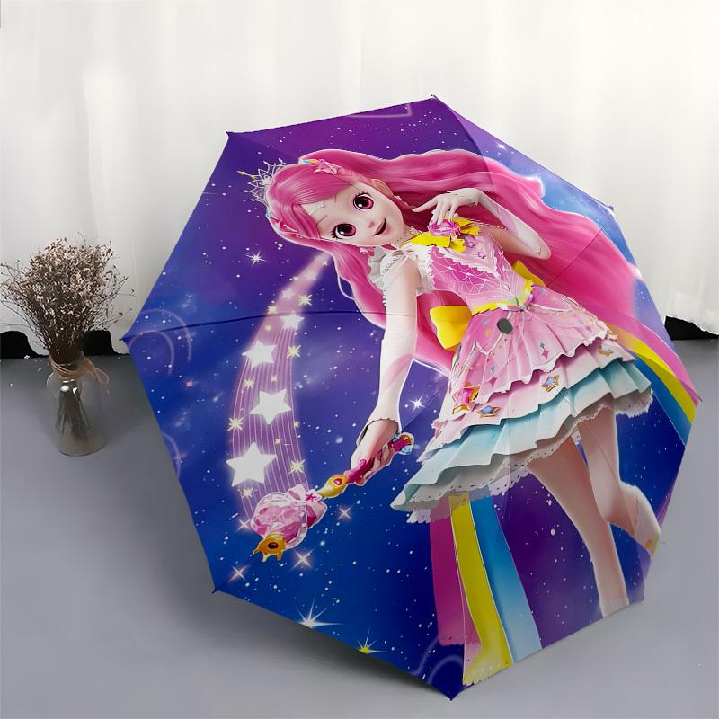 Fairy Tale, Magic Wand Automatic Opening and Closing, 8 rib Structure Portable Umbrella, Suitable for Men and Women in All Seasons Perfect