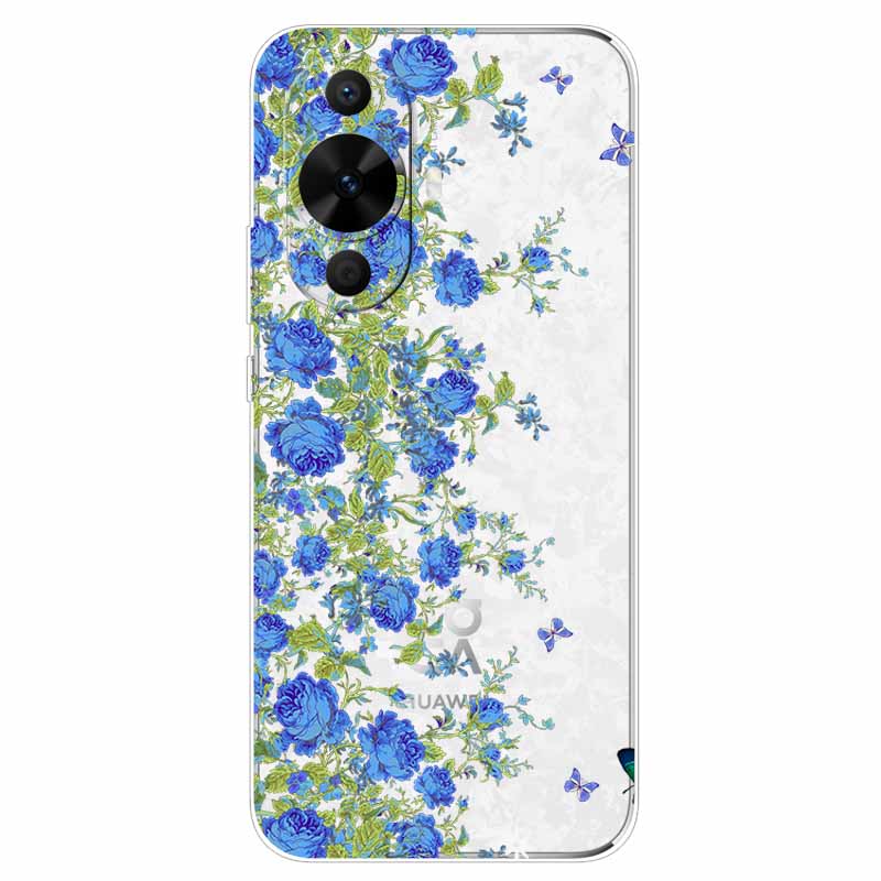Чехол для Huawei Nova 12s Цветы Прозрачный ТПУ Силикон Funda Capa для Huawei nova 12s Мягкие Чехлы Nova12S 12 s Прозрачный Coque сумка