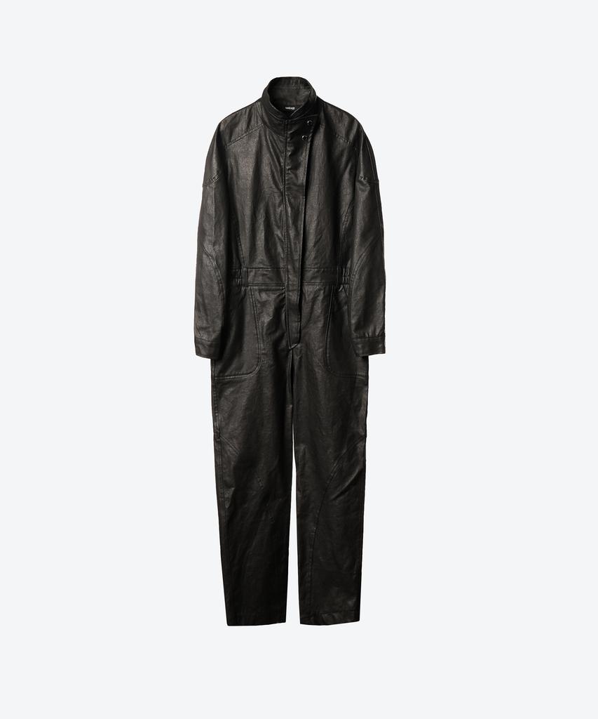 UNTAGE High-Neck Waxed Cotton Jumpsuit (Unisex)_Utp-Sj12