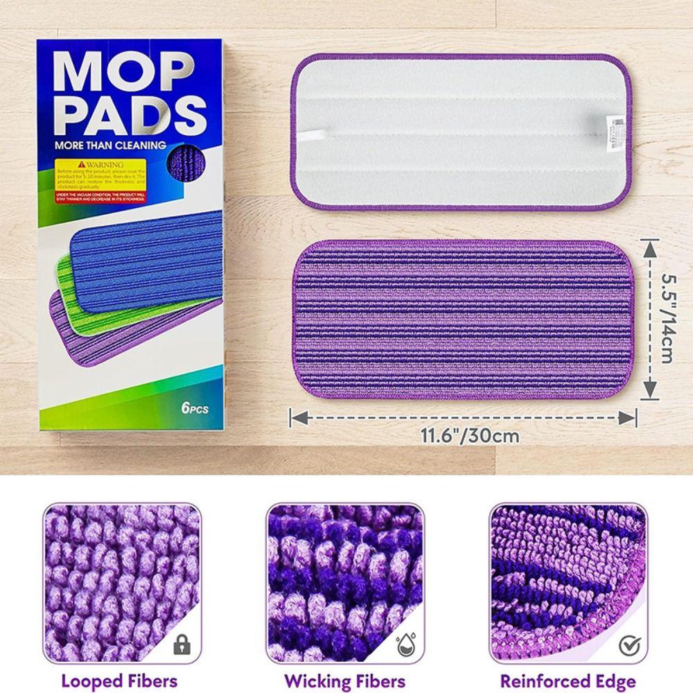 Dry and Wet Reusable Mop Pads Microfiber Mop Cloth New Mop Mat for Swiffer Wet Jet for Home