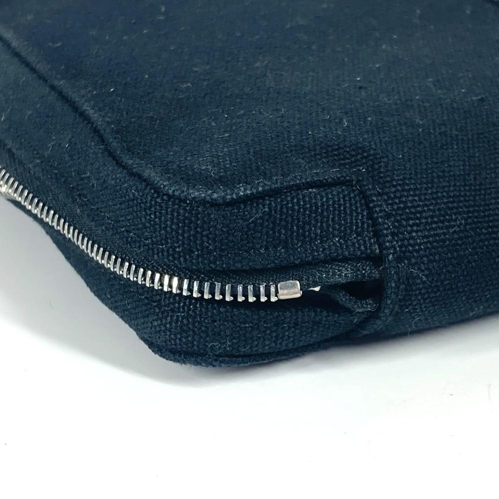 HERMES Fourre Tout Multi-pouch Makeup pouch Jewelry case Pouch cotton Black